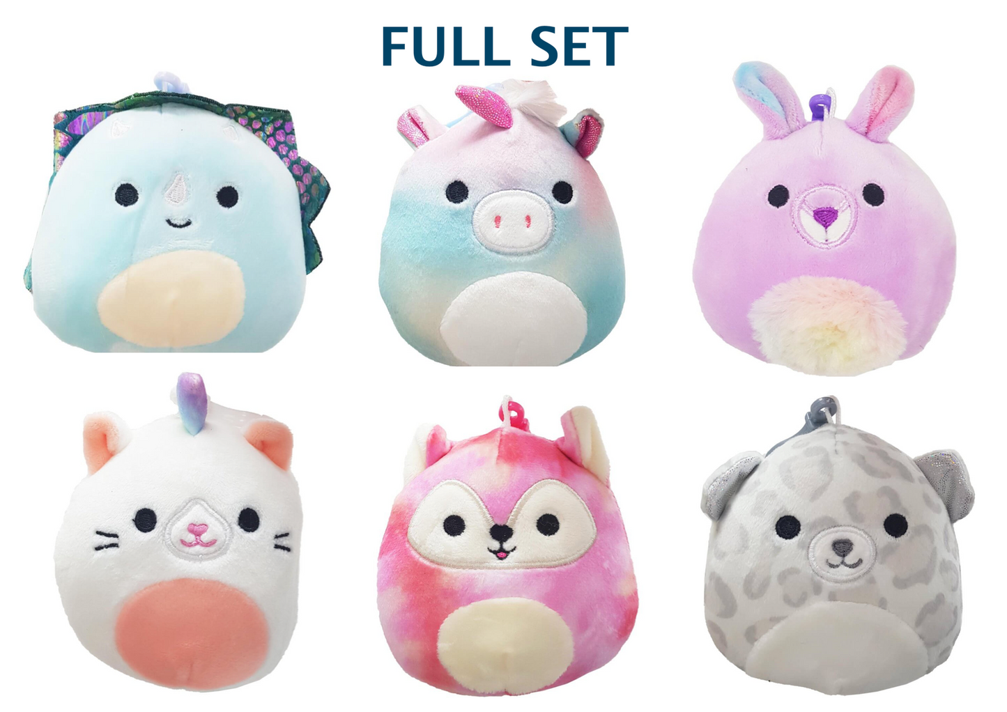 FULL SET Spring Squad (6 pieces) ~ Clip On Squishmallows