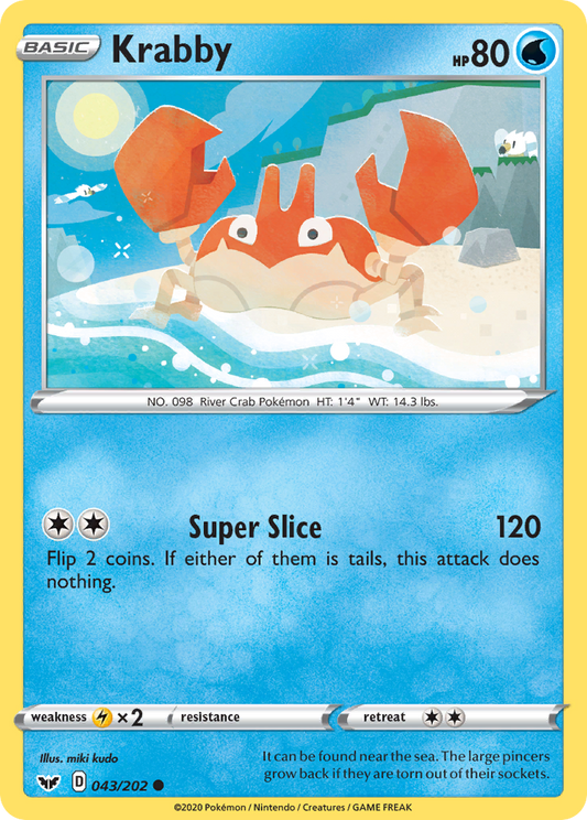Krabby 43/202 Common | Sword & Shield | Pokemon Card