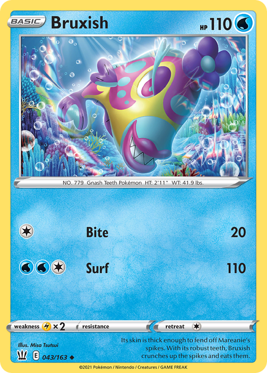Bruxish 43/163 Uncommon | Battle Styles | Pokemon Card