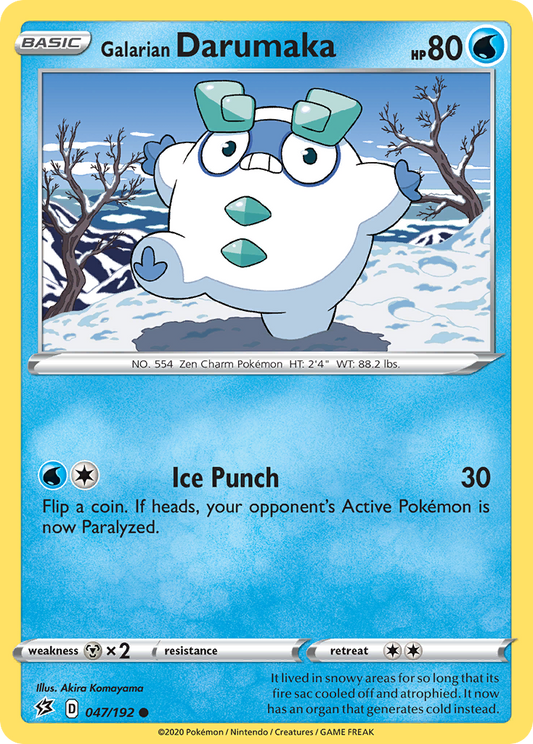 Galarian Darumaka 47/192 Common | Rebel Clash | Pokemon Card