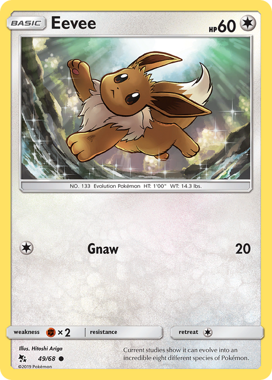 Eevee 49/68 Common | Hidden Fates | Pokemon Card