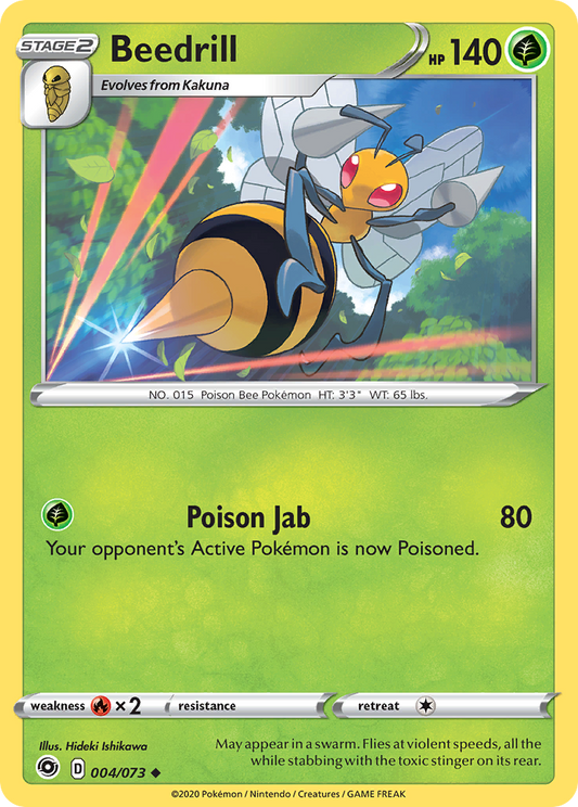 Beedrill 4/73 Uncommon | Champion's Path | Pokemon Card
