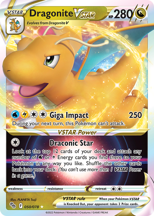 Dragonite VSTAR 50/78 Rare Holo VSTAR | Pokémon GO | Pokemon Card