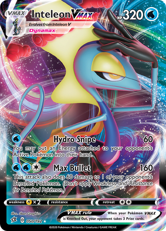 Inteleon VMAX 50/192 Rare Holo VMAX | Rebel Clash | Pokemon Card