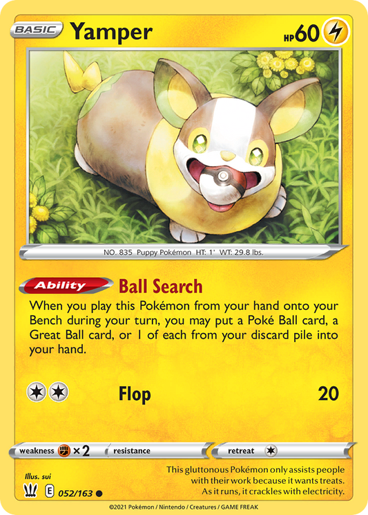 Yamper 52/163 Common | Battle Styles | Pokemon Card