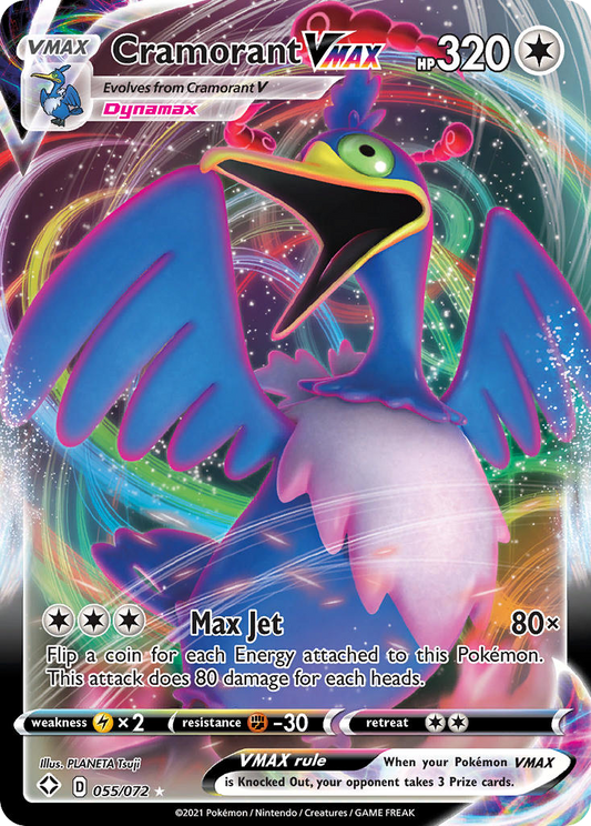 Cramorant VMAX 55/72 Rare Holo VMAX | Shining Fates | Pokemon Card