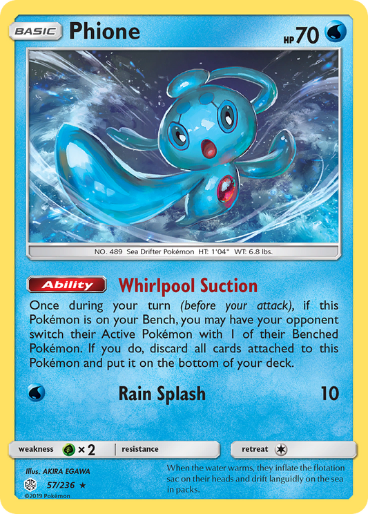 Phione 57/236 Rare | Cosmic Eclipse | Pokemon Card