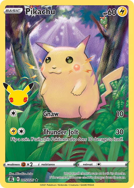 Pikachu 5/25 Rare Holo | Celebrations | Pokemon Card