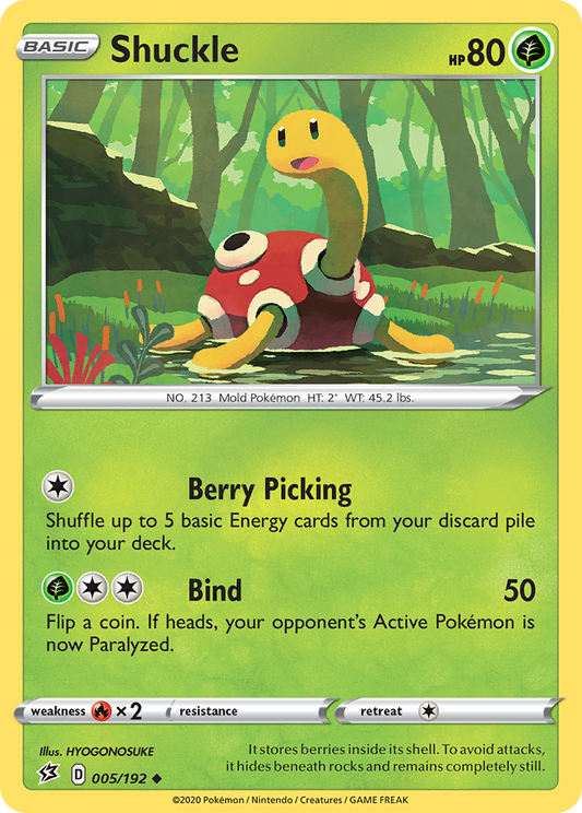 Shuckle 5/192 Uncommon | Rebel Clash | Pokemon Card