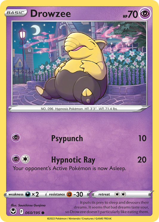 Drowzee 60/195 Common | Silver Tempest | Pokemon Card