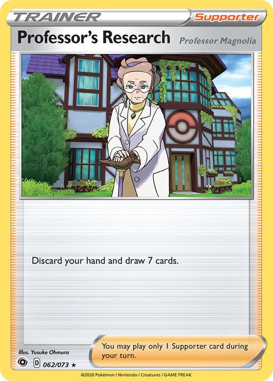Professor's Research (Professor Magnolia) 62/73 Rare Holo | Champion's Path | Pokemon Card