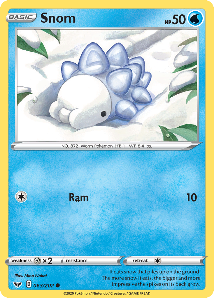 Snom 63/202 Common | Sword & Shield | Pokemon Card