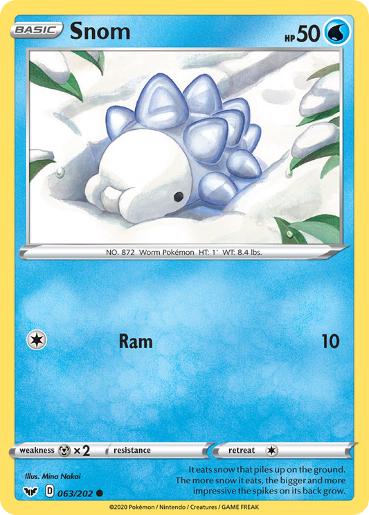 Snom 63/202 Common | Sword & Shield | Pokemon Card