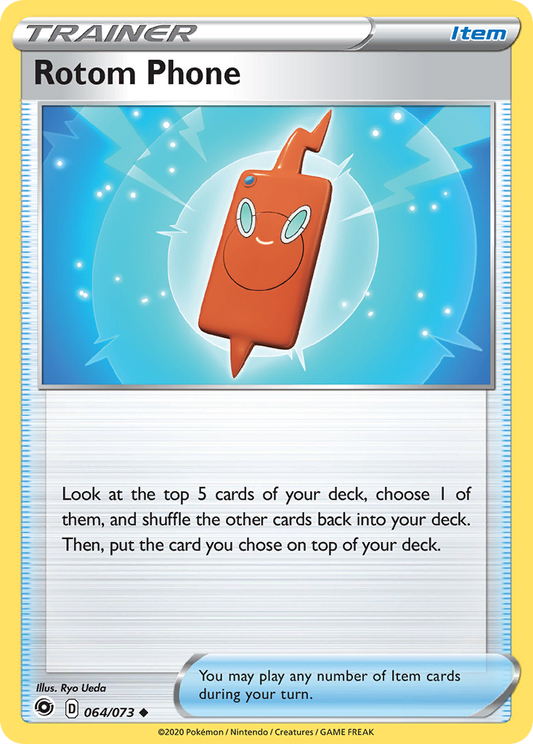 Rotom Phone 64/73 Uncommon | Champion's Path | Pokemon Card