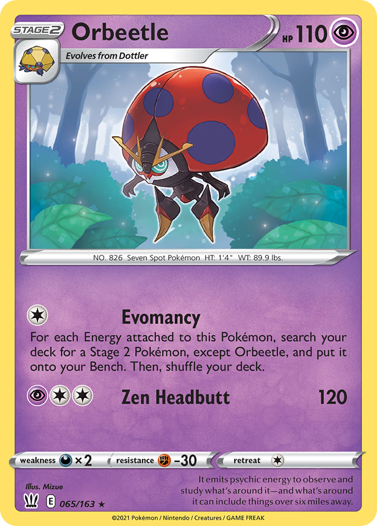 Orbeetle 65/163 Rare Holo | Battle Styles | Pokemon Card