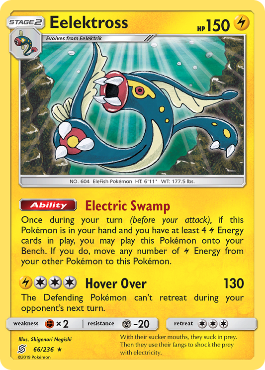 Eelektross 66/236 Rare Holo | Unified Minds | Pokemon Card