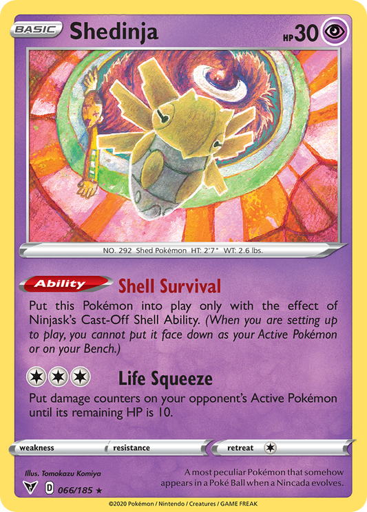 Shedinja 66/185 Rare | Vivid Voltage | Pokemon Card