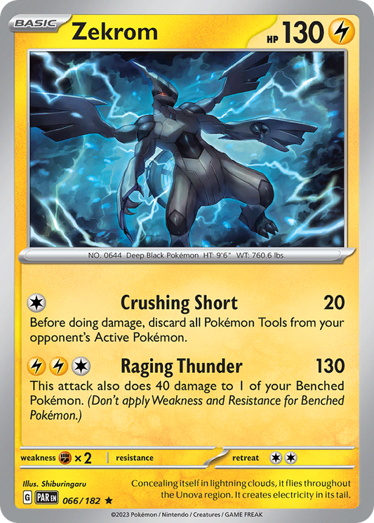 Zekrom 66/182 Rare Holo | Paradox Rift | Pokemon Card