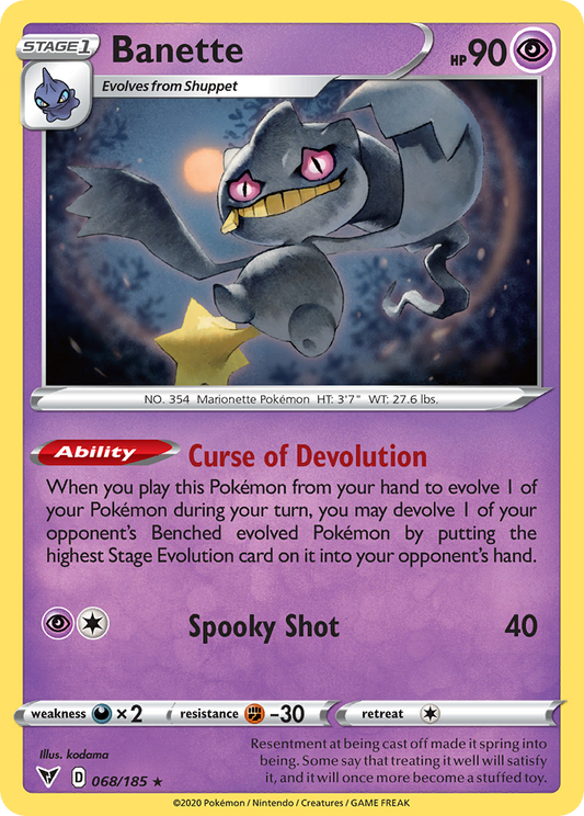 Banette 68/185 Rare | Vivid Voltage | Pokemon Card