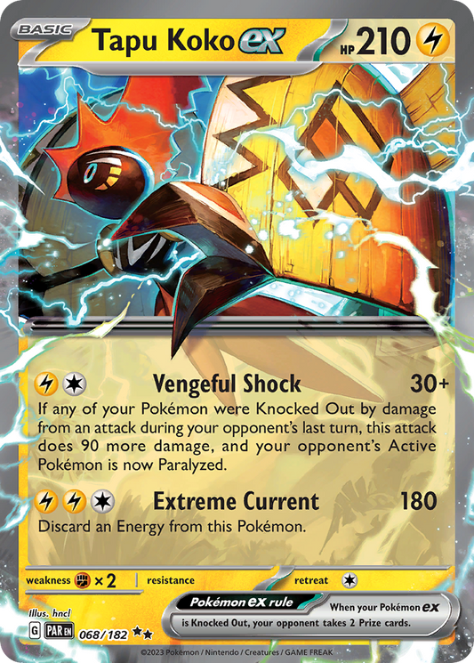 Tapu Koko ex 68/182 Double Rare | Paradox Rift | Pokemon Card