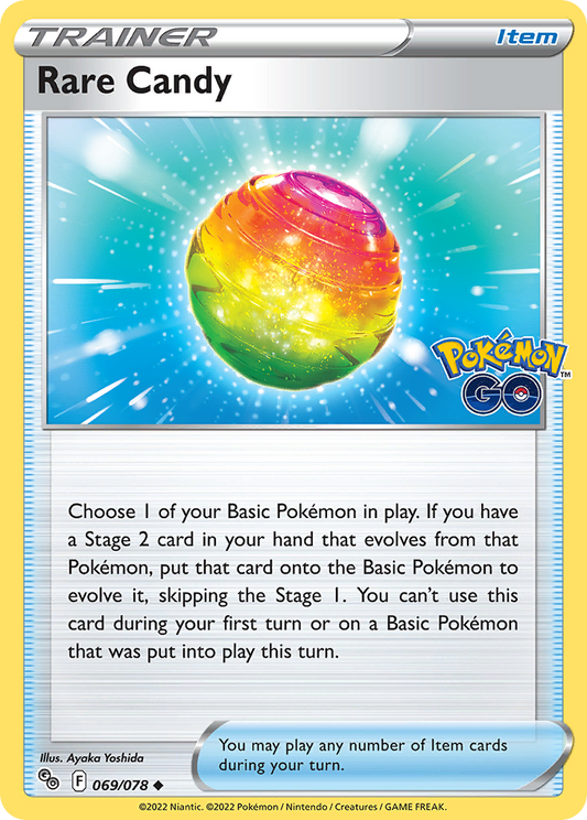 Rare Candy 69/78 Uncommon | Pokémon GO | Pokemon Card