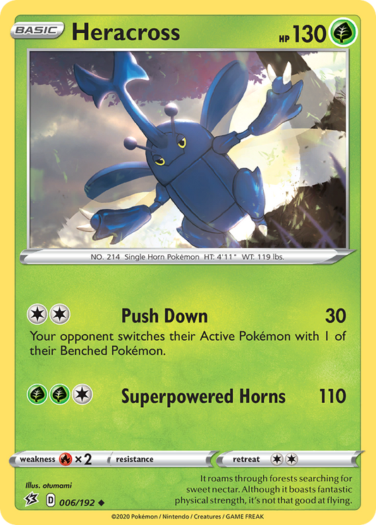 Heracross 6/192 Uncommon | Rebel Clash | Pokemon Card