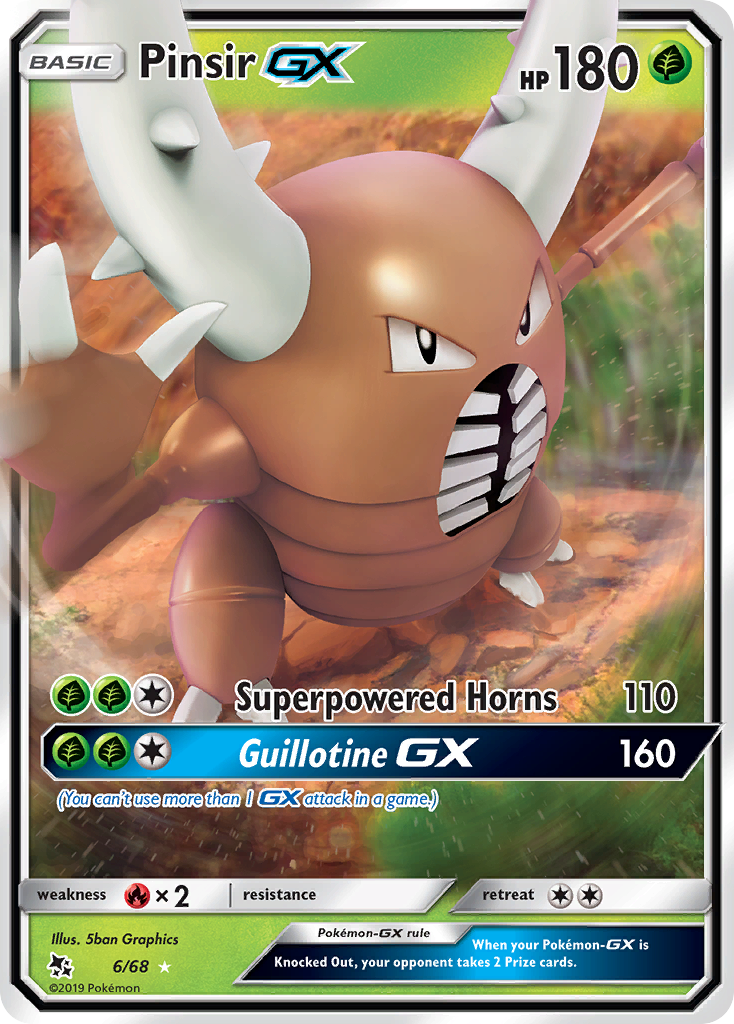 Pinsir-GX 6/68 Rare Holo GX | Hidden Fates | Pokemon Card