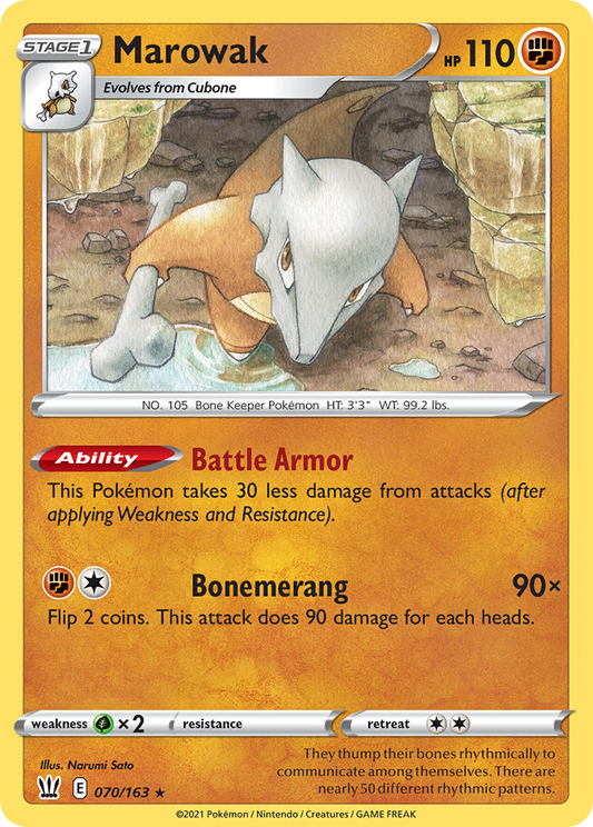 Marowak 70/163 Rare | Battle Styles | Pokemon Card