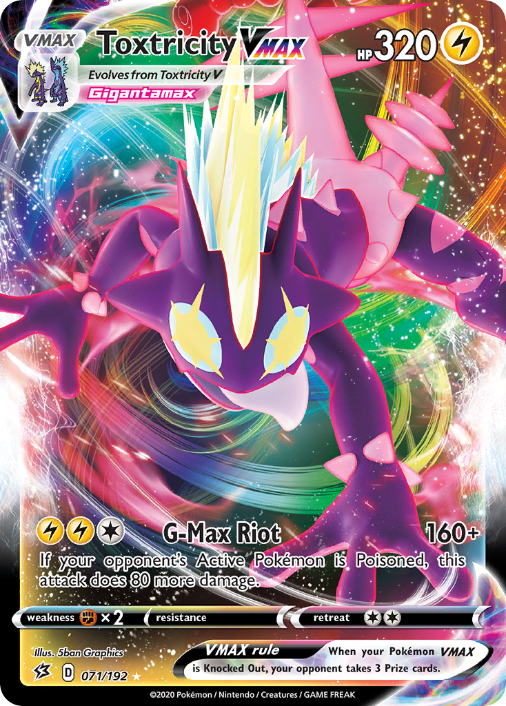 Toxtricity VMAX 71/192 Rare Holo VMAX | Rebel Clash | Pokemon Card