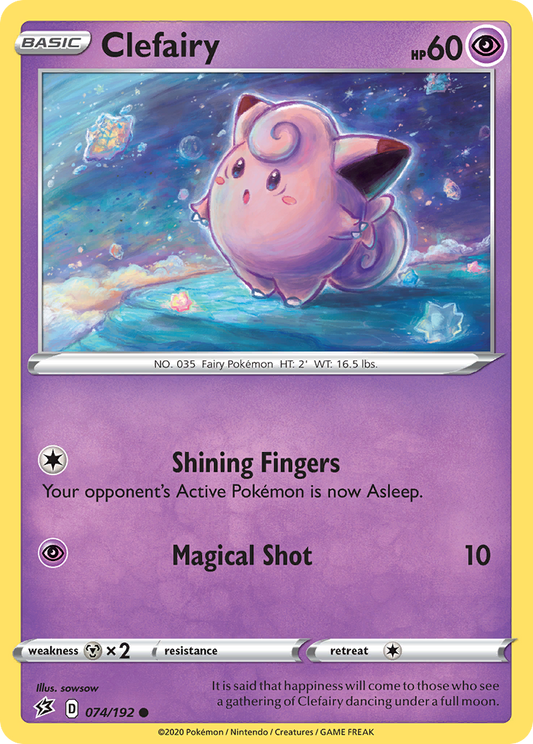 Clefairy 74/192 Common | Rebel Clash | Pokemon Card