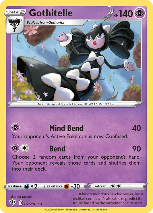 Gothitelle 75/189 Rare | Darkness Ablaze | Pokemon Card