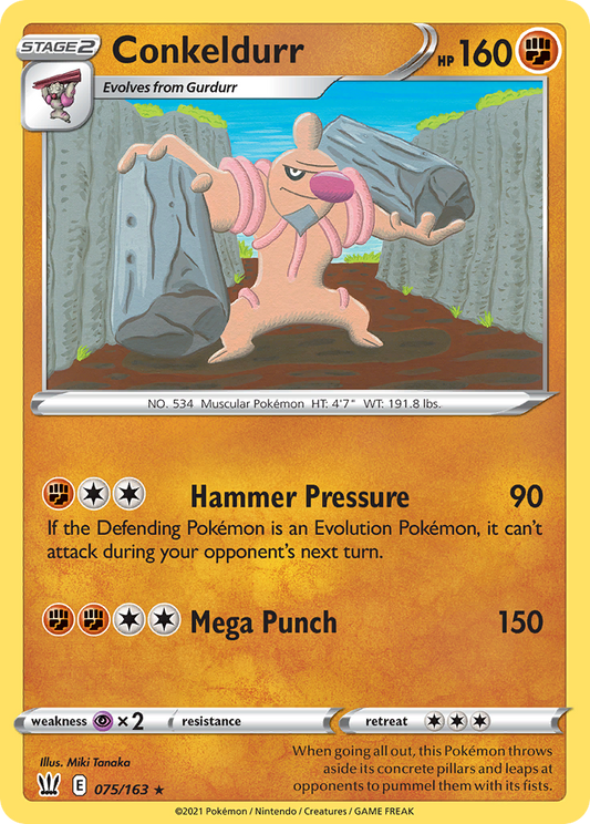 Conkeldurr 75/163 Rare | Battle Styles | Pokemon Card