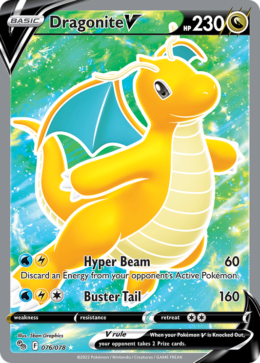 Dragonite V 76/78 Rare Ultra | Pokémon GO | Pokemon Card