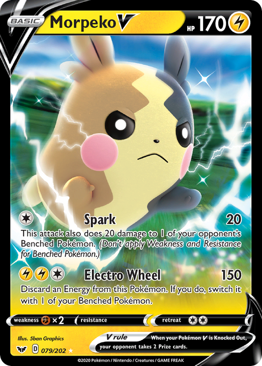 Morpeko V 79/202 Rare Holo V | Sword & Shield | Pokemon Card