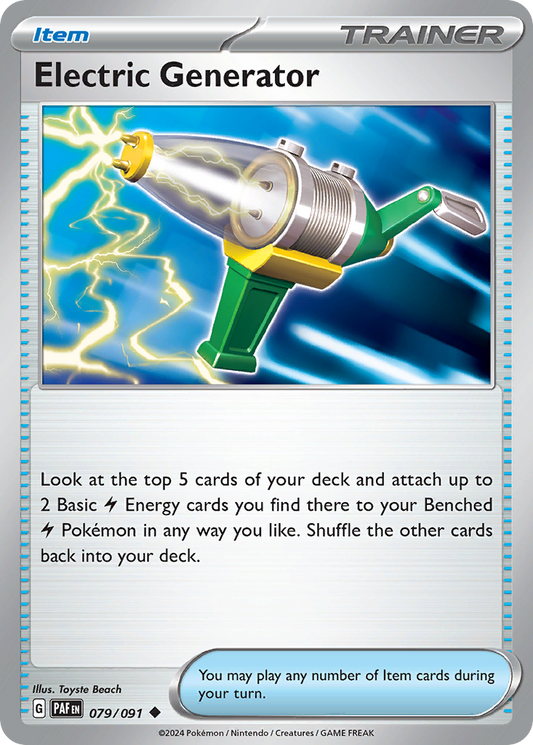 Electric Generator 79/91 Uncommon | Paldean Fates | Pokemon Card