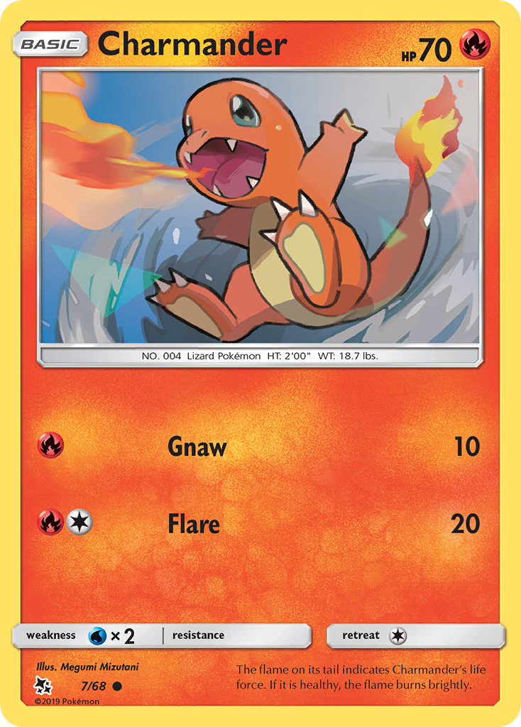 Charmander 7/68 Common | Hidden Fates | Pokemon Card