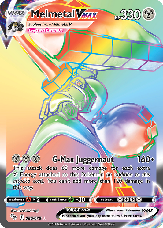 Melmetal VMAX 80/78 Rare Rainbow | Pokémon GO | Pokemon Card