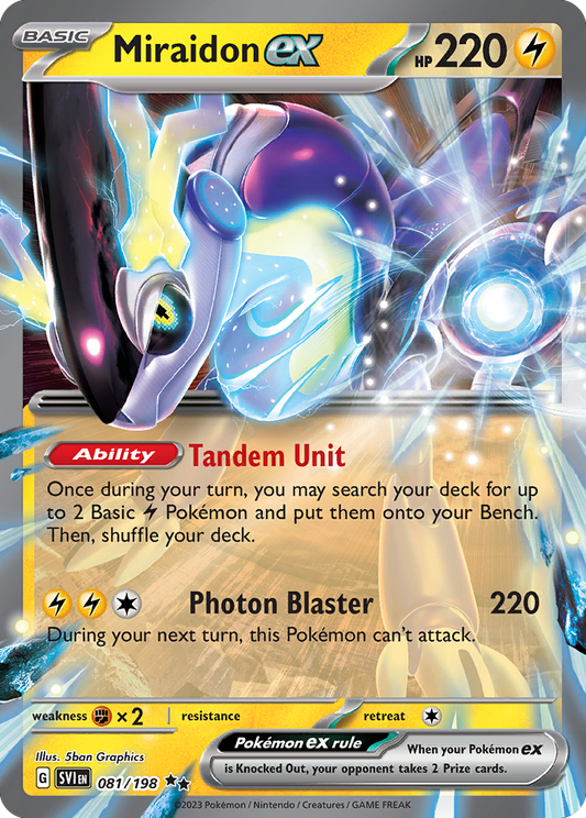 Miraidon ex 81/198 Double Rare | Scarlet & Violet | Pokemon Card