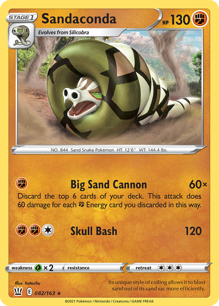 Sandaconda 82/163 Rare Holo | Battle Styles | Pokemon Card