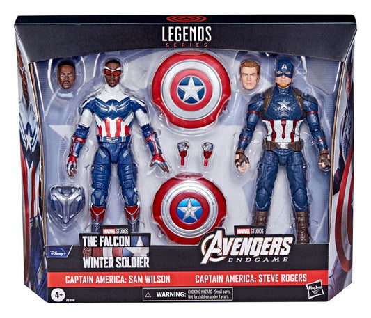 Captain America Steve Rogers & Sam Wilson | Marvel 6” Legends | Hasbro Action Figure