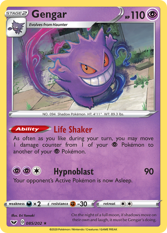 Gengar 85/202 Rare Holo | Sword & Shield | Pokemon Card