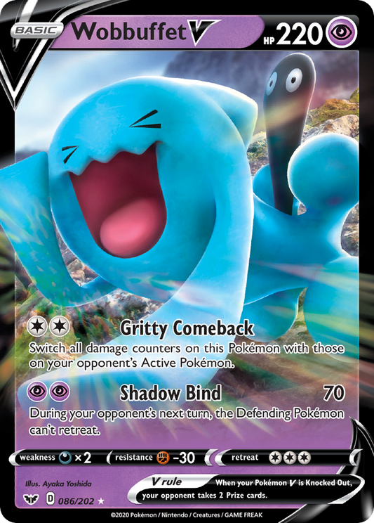 Wobbuffet V 86/202 Rare Holo V | Sword & Shield | Pokemon Card
