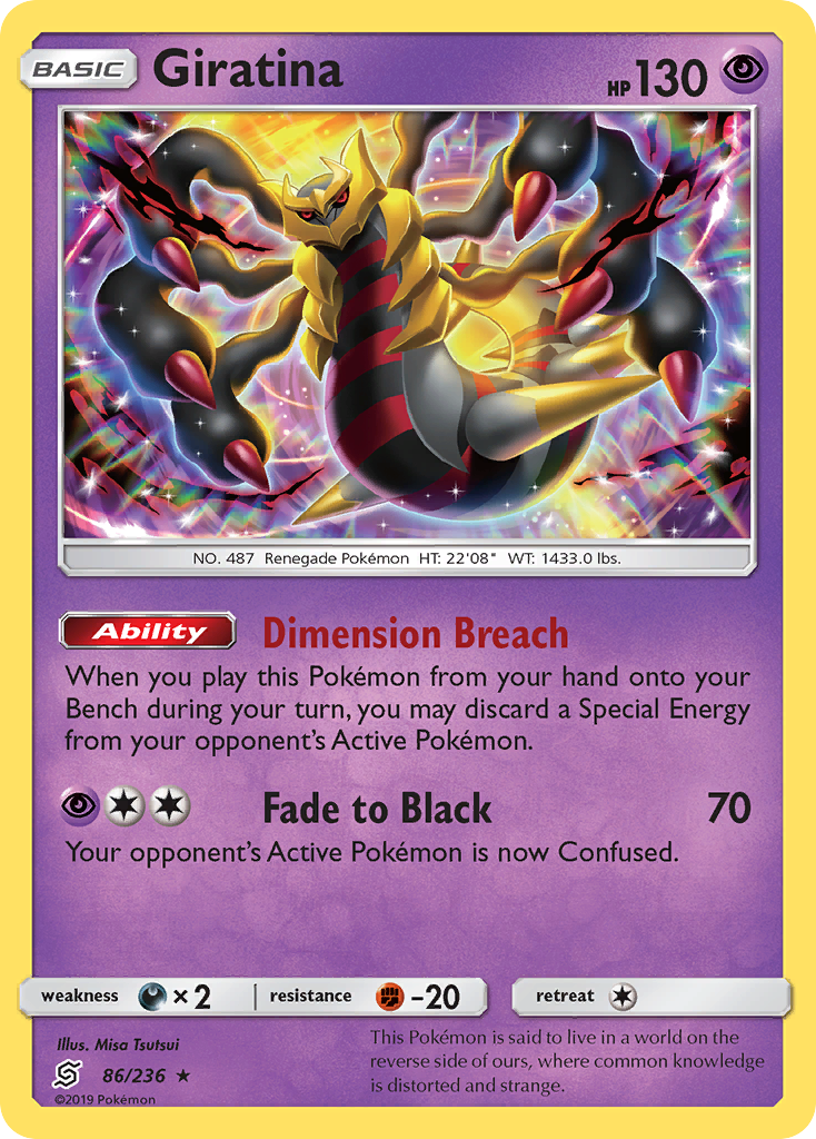 Giratina 86/236 Rare Holo | Unified Minds | Pokemon Card