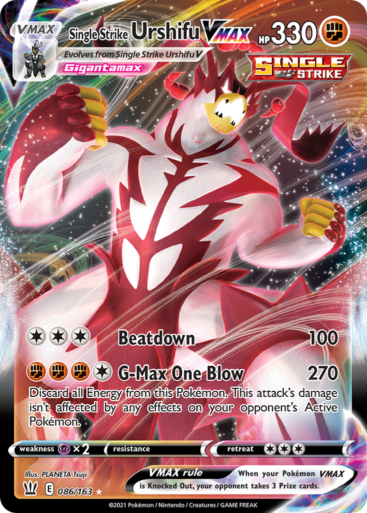 Single Strike Urshifu VMAX 86/163 Rare Holo VMAX | Battle Styles | Pokemon Card