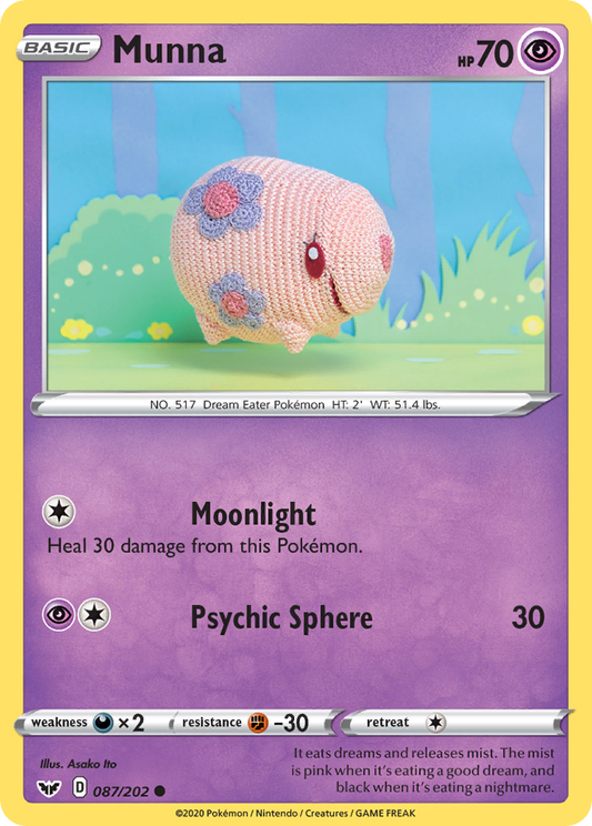 Munna 87/202 Common | Sword & Shield | Pokemon Card