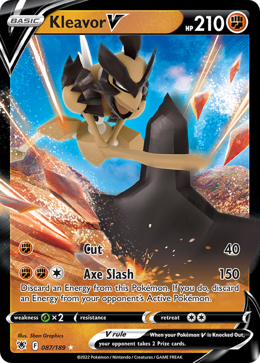 Kleavor V 87/189 Rare Holo V | Astral Radiance | Pokemon Card