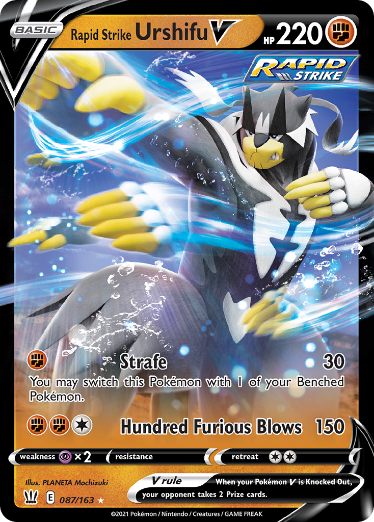 Rapid Strike Urshifu V 87/163 Rare Holo V | Battle Styles | Pokemon Card