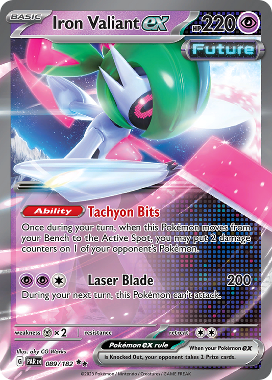 Iron Valiant ex 89/182 Double Rare | Paradox Rift | Pokemon Card