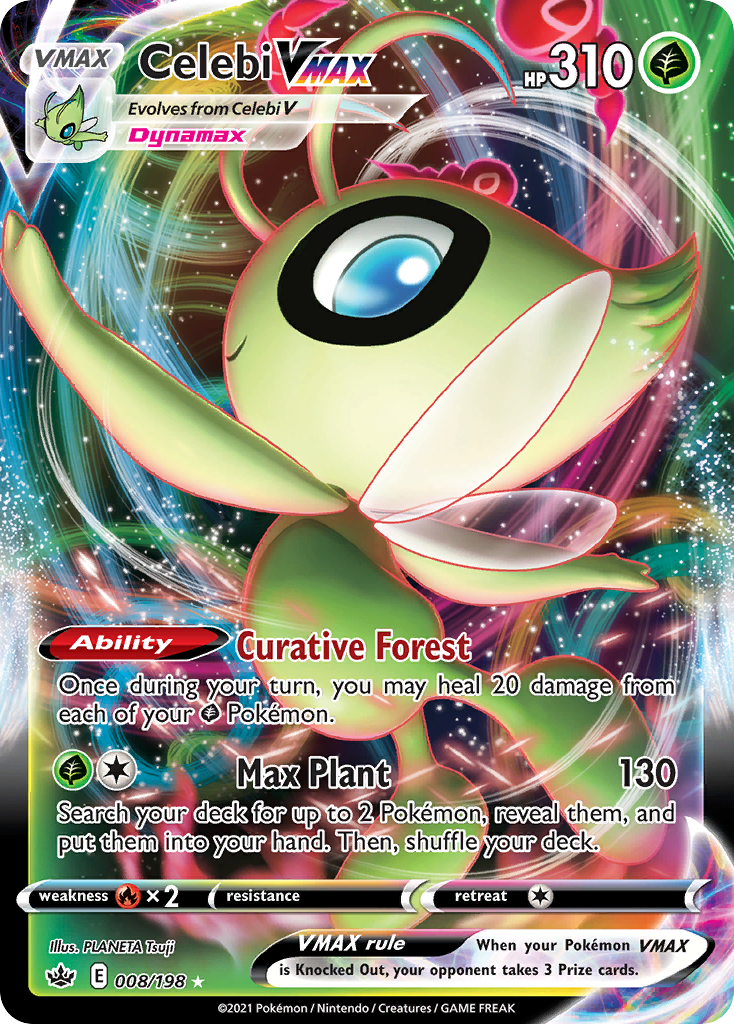Celebi VMAX 8/198 Rare Holo VMAX | Chilling Reign | Pokemon Card