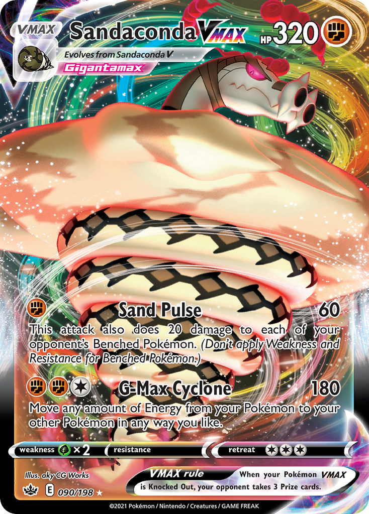 Sandaconda VMAX 90/198 Rare Holo VMAX | Chilling Reign | Pokemon Card